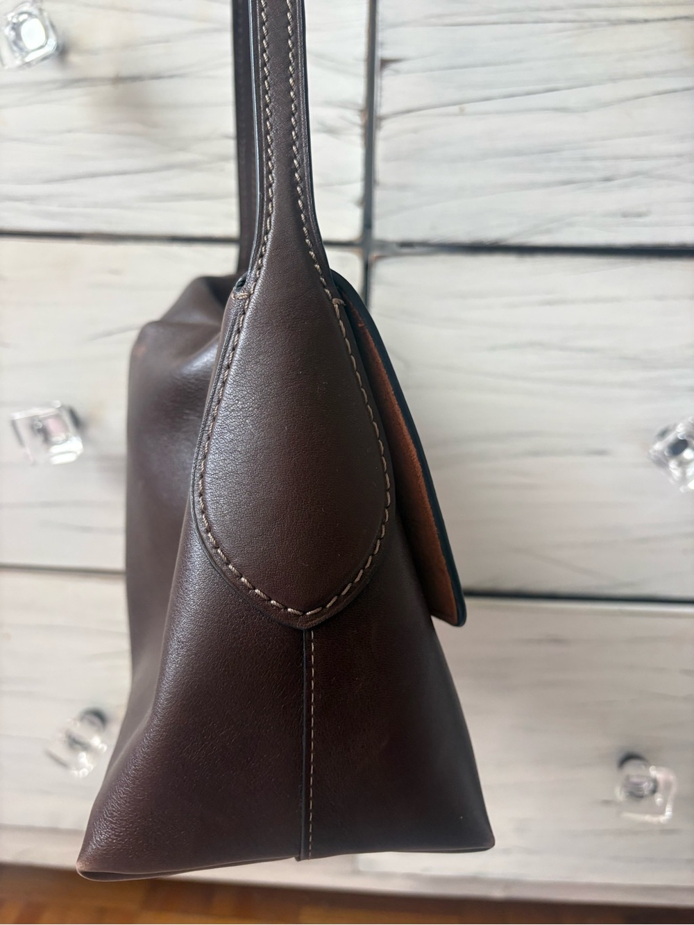 Coach Chocolate Brown Leather Shoulder Bag - Picture 11 of 12